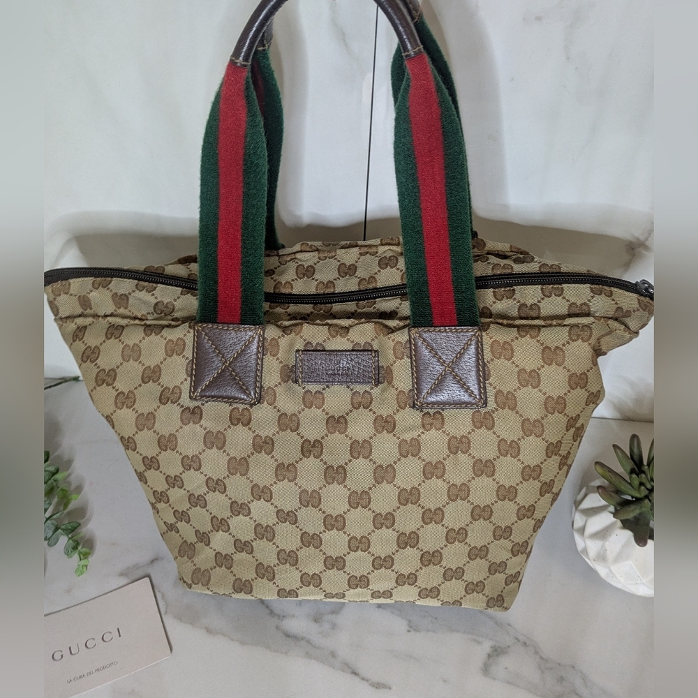 Gucci Brown Monogram Tote Bag